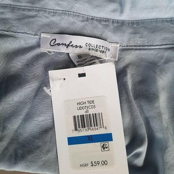 Women's Confess Rolled Sleeve Blouse.  Size XL***FLAWED *** See Photographs. - Picture 9 of 12